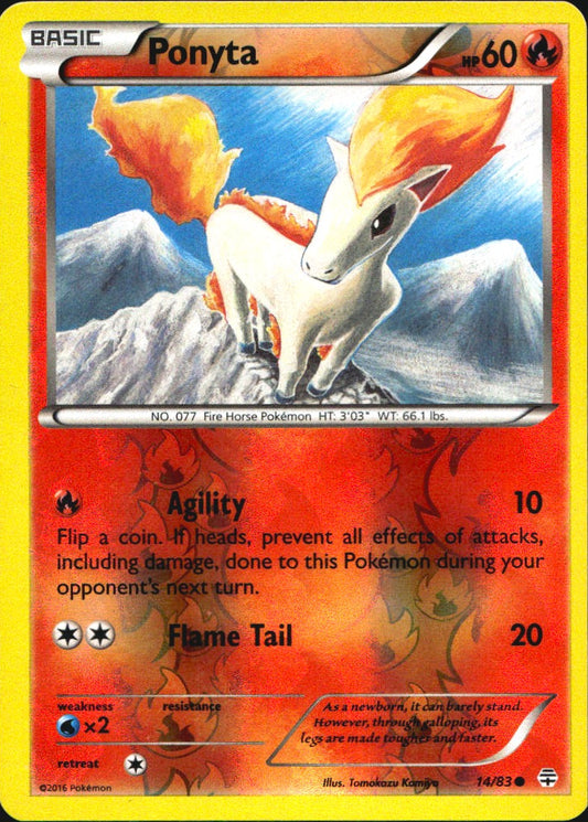 Ponyta 14/83 Common Generations Pokemon Reverse Holo Near Mint
