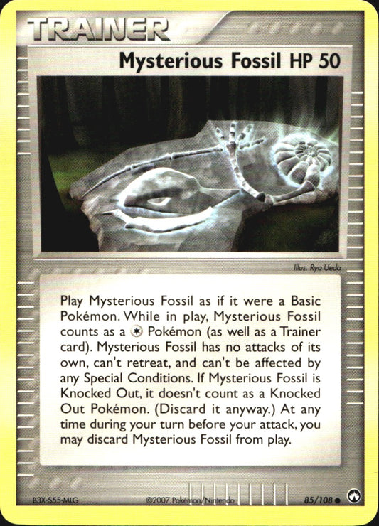 Mysterious Fossil 85/108 Common Power Keepers Pokemon Near Mint
