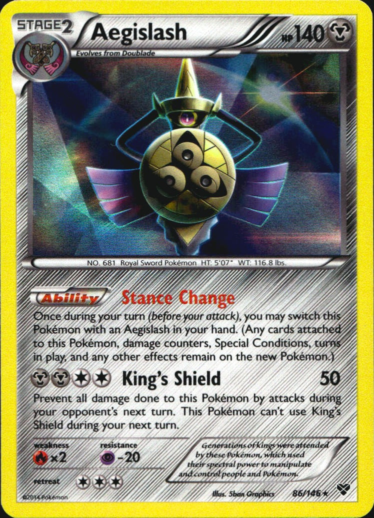 Aegislash 86/146 Holo Rare XY Pokemon Near Mint