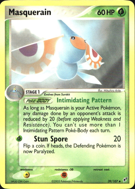 Masquerain 39/107 Uncommon Deoxys Pokemon Near Mint