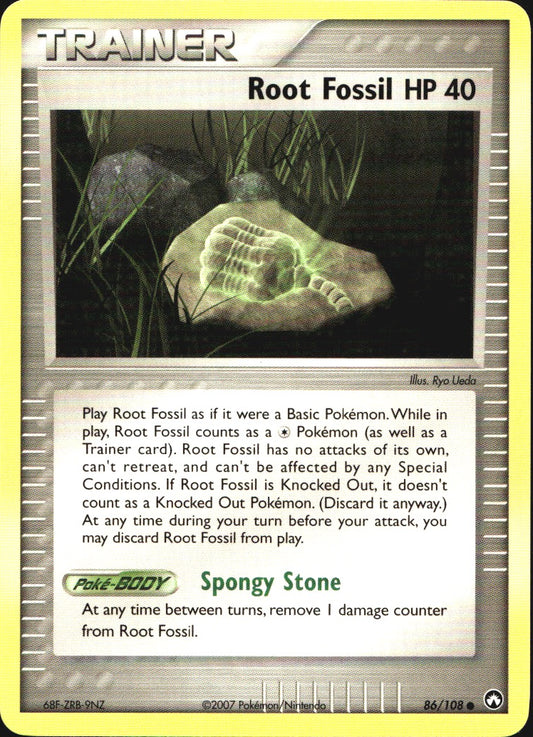 Root Fossil 86/108 Common Power Keepers Pokemon Near Mint