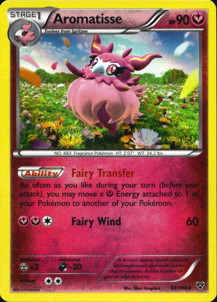 Aromatisse 93/146 Holo Rare XY Pokemon Near Mint