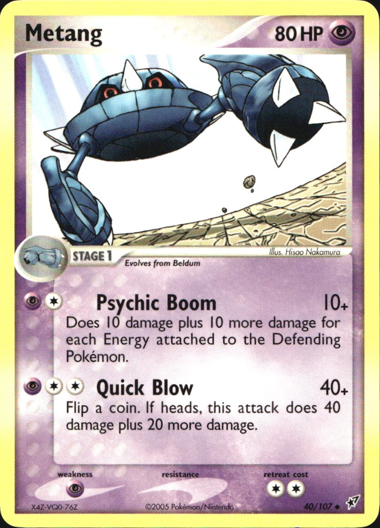 Metang 40/107 Uncommon Deoxys Pokemon Near Mint