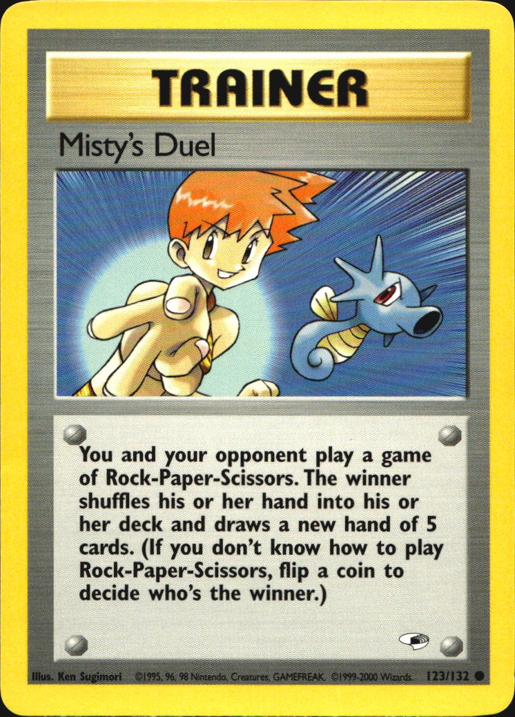 Misty's Duel 123/132 Common Gym Heroes Pokemon Near Mint