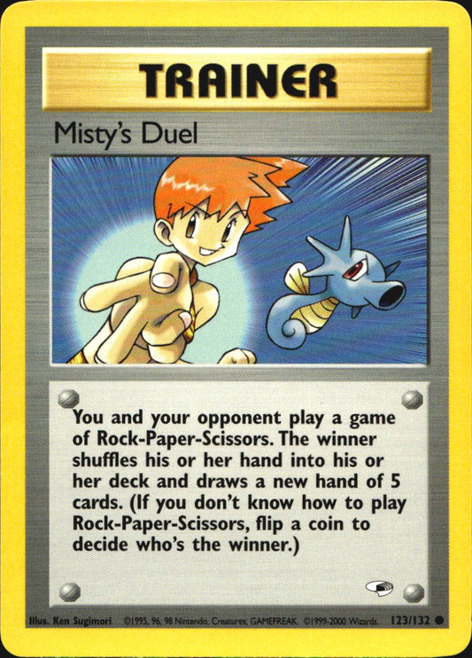 Misty's Duel 123/132 Common Gym Heroes Pokemon Near Mint