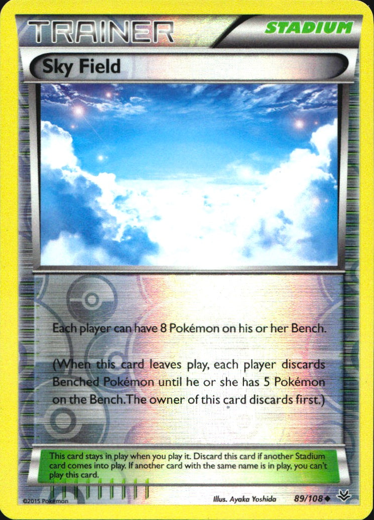 Sky Field 89/108 Uncommon Roaring Skies Pokemon Reverse Holo Near Mint