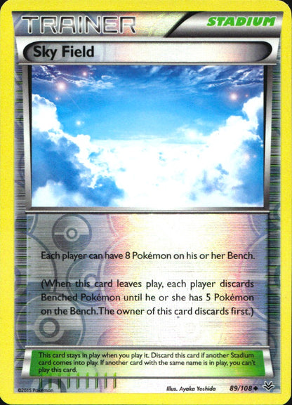 Sky Field 89/108 Uncommon Roaring Skies Pokemon Reverse Holo Near Mint