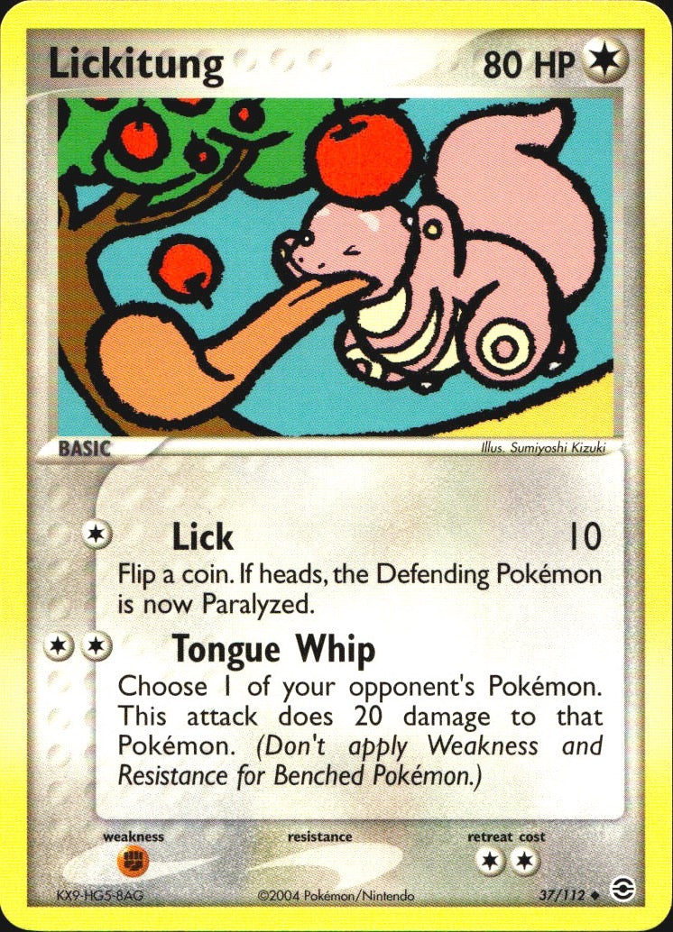 Lickitung 37/112 Uncommon FireRed & LeafGreen Pokemon Near Mint
