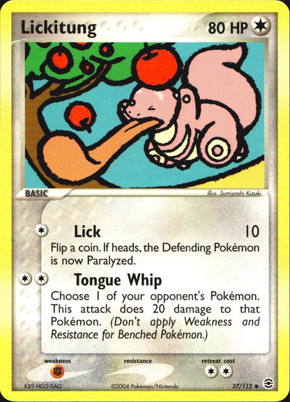Lickitung 37/112 Uncommon FireRed & LeafGreen Pokemon Near Mint