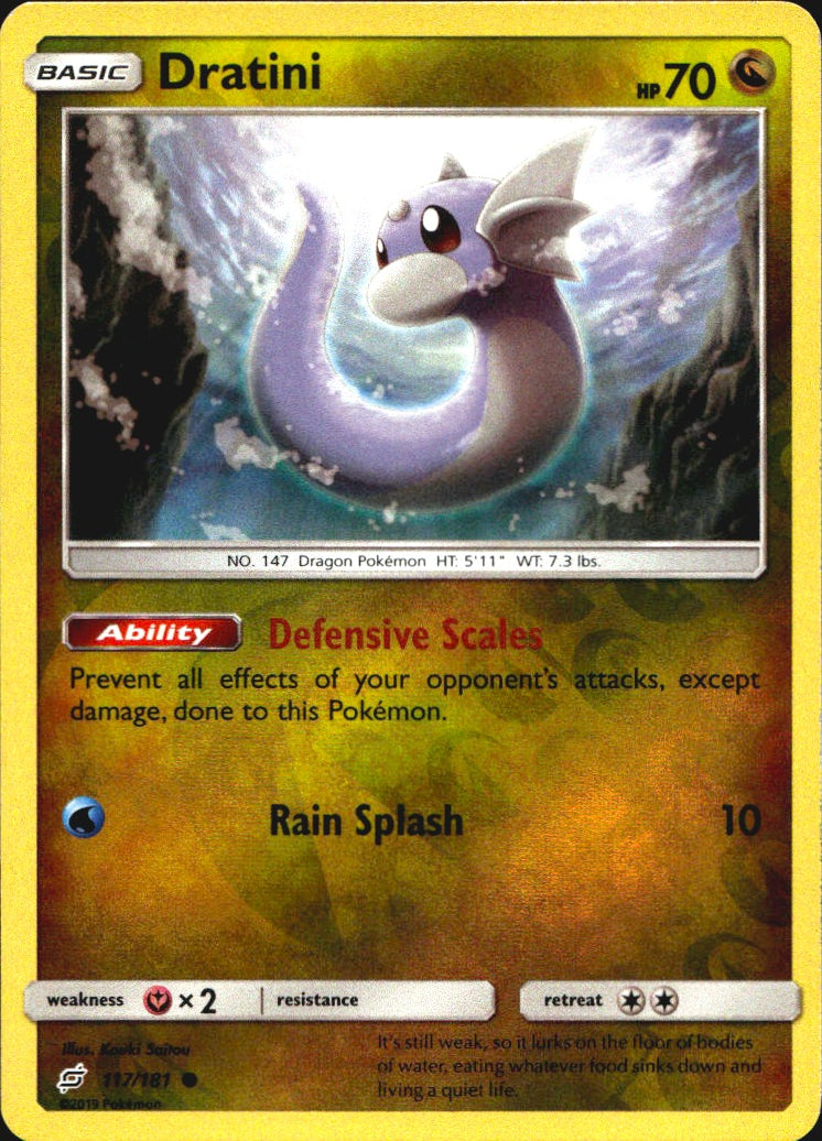 Dratini 117/181 Common Team Up Pokemon Reverse Holo Near Mint