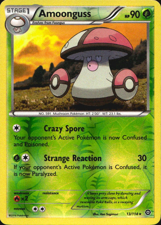 Amoonguss 13/114 Rare Steam Siege Pokemon Reverse Holo Near Mint