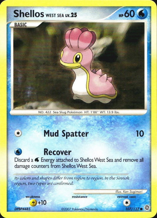 Shellos West Sea 107/132 Common Secret Wonders Pokemon Near Mint