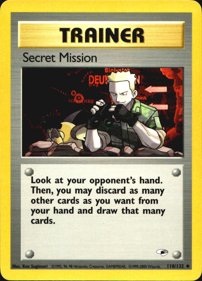 Secret Mission 118/132 Uncommon Gym Heroes Pokemon Near Mint