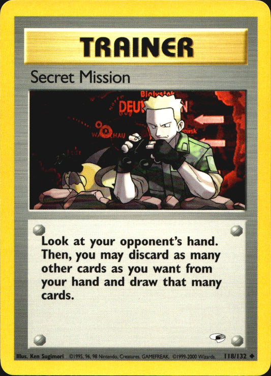Secret Mission 118/132 Uncommon Gym Heroes Pokemon Near Mint