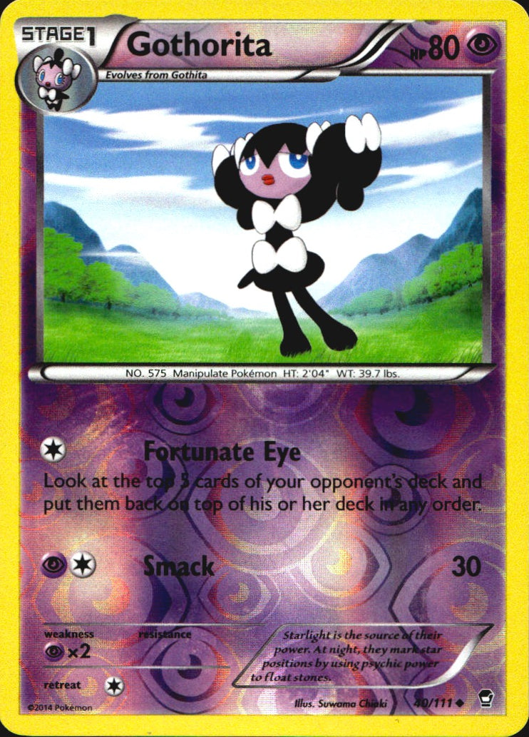Gothorita 40/111 Uncommon Furious Fists Pokemon Reverse Holo Near Mint