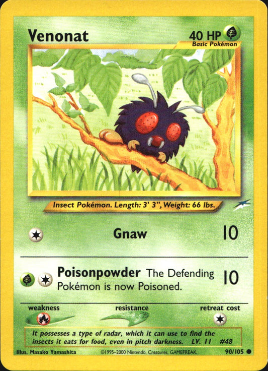 Venonat 90/105 Common Neo Destiny Pokemon Near Mint