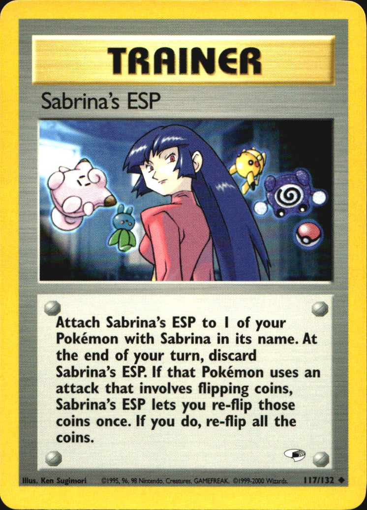 Sabrina's ESP 117/132 Uncommon Gym Heroes Pokemon Near Mint