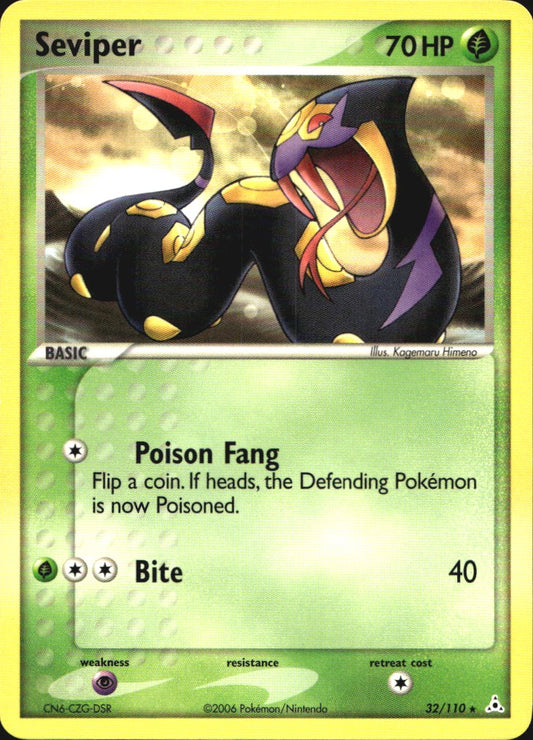 Seviper 32/110 Rare Holon Phantoms Pokemon Near Mint
