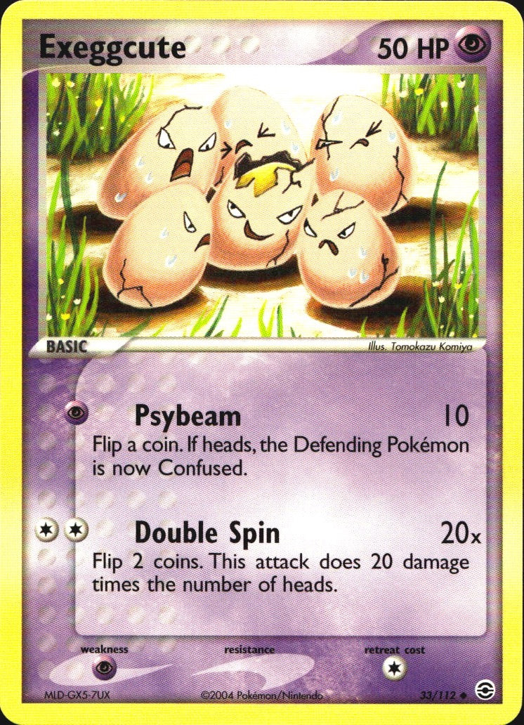 Exeggcute 33/112 Uncommon FireRed & LeafGreen Pokemon Near Mint