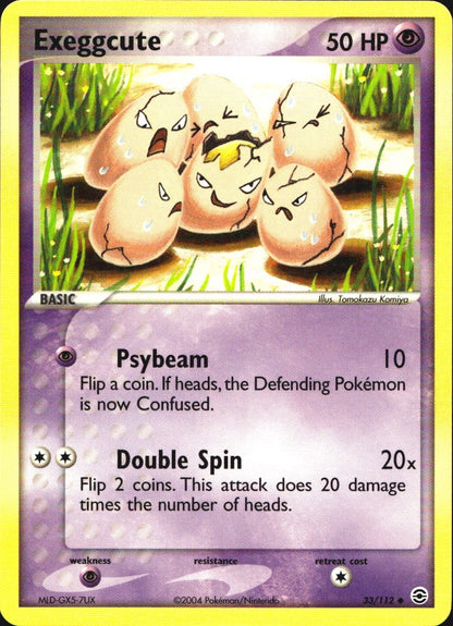 Exeggcute 33/112 Uncommon FireRed & LeafGreen Pokemon Near Mint