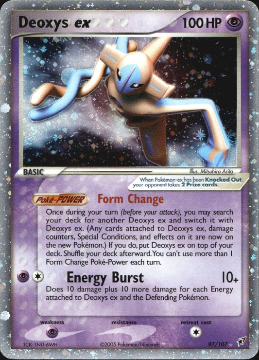 Deoxys ex 97/107 Holo Rare EX Deoxys Pokemon Near Mint