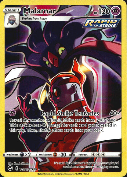 Malamar TG06/TG30 Holo Silver Tempest Trainer Gallery Pokemon NM