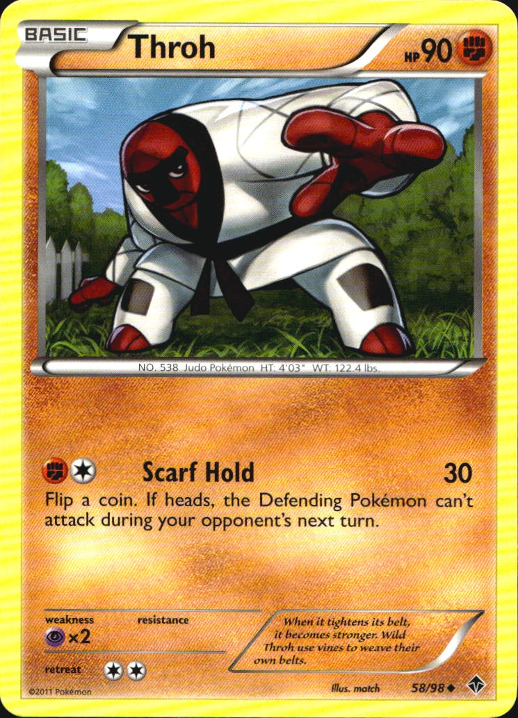 Throh 58/98 Uncommon Emerging Powers Pokemon Near Mint
