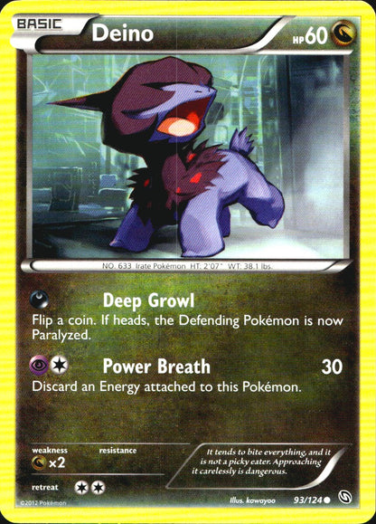 Deino 93/124 Common Dragons Exalted Pokemon Near Mint