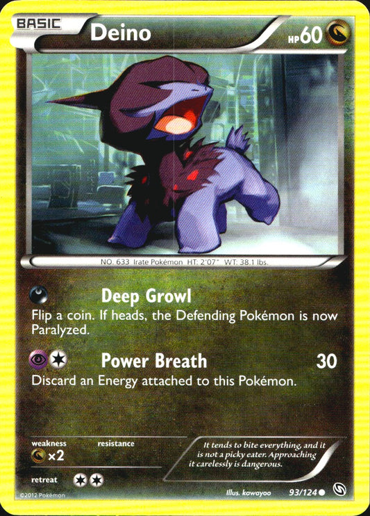 Deino 93/124 Common Dragons Exalted Pokemon Near Mint