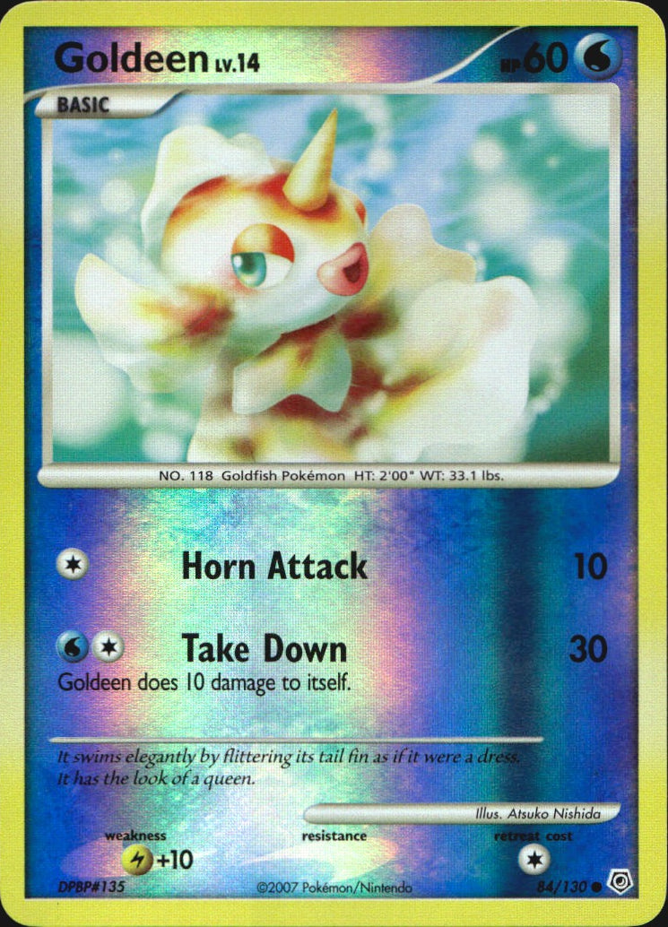Goldeen 84/130 Common Diamond & Pearl Pokemon Reverse Holo Near Mint