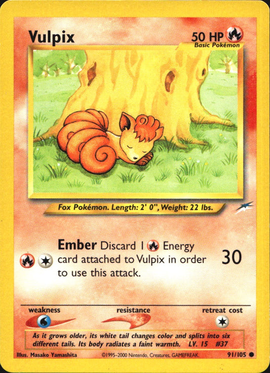 Vulpix 91/105 Common Neo Destiny Pokemon Near Mint