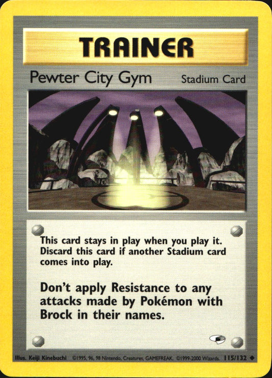 Pewter City Gym 115/132 Uncommon Gym Heroes Pokemon Near Mint