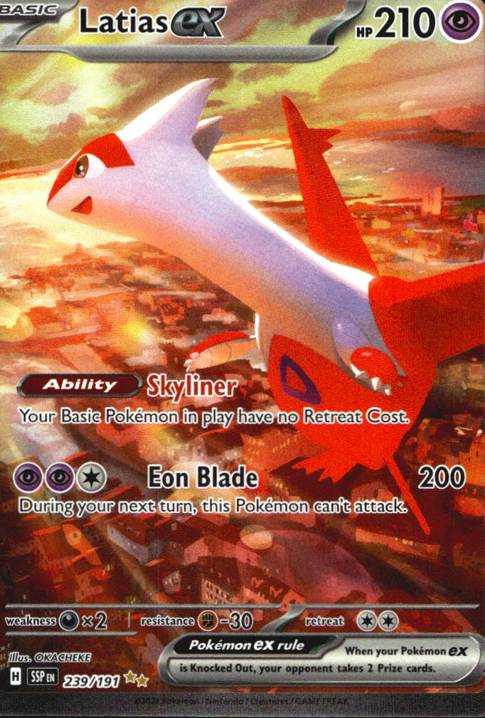 Latias ex 239/191 Special Illustration Rare Surging Sparks Pokemon Near Mint