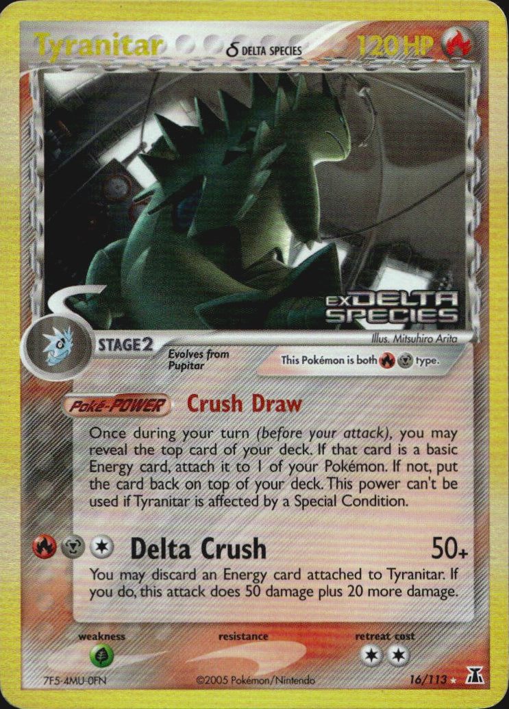 Tyranitar 16/113 Delta Species Pokemon Reverse Holo Near Mint