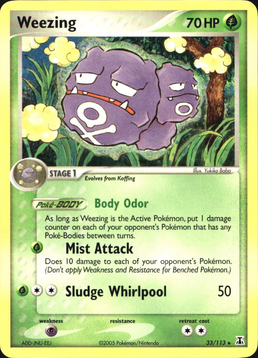 Weezing 33/113 Rare Delta Species Pokemon Near Mint