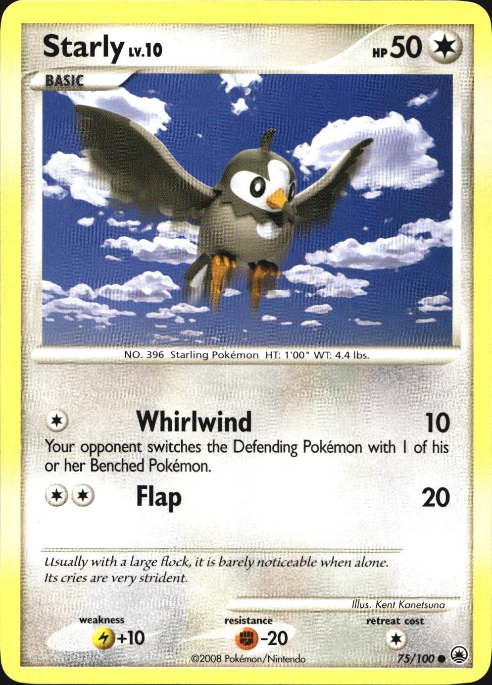 Starly 75/100 Common Majestic Dawn Pokemon Near Mint