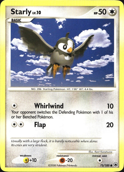 Starly 75/100 Common Majestic Dawn Pokemon Near Mint