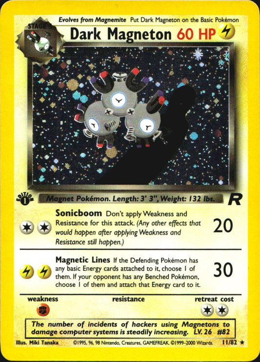 Dark Magneton 11/82 Holo Rare Team Rocket Pokemon 1st Edition Lightly Played