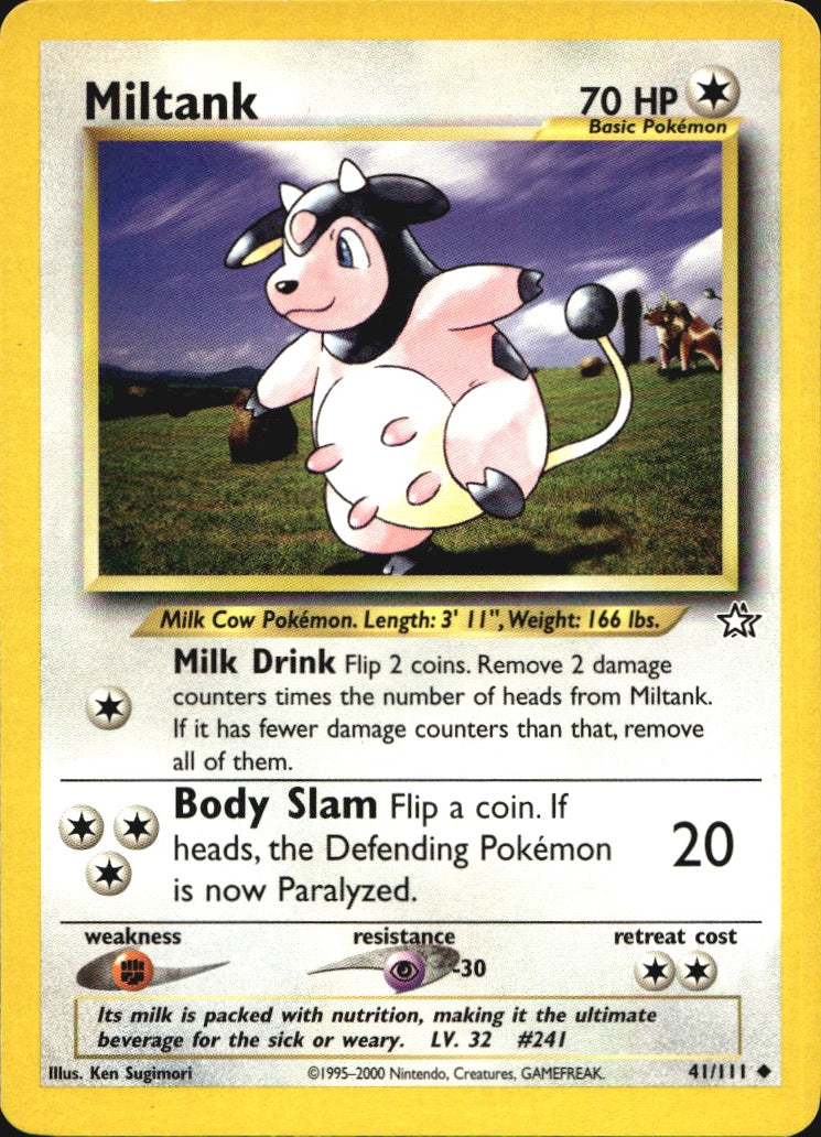 Miltank 41/111 Uncommon Neo Genesis Pokemon Near Mint
