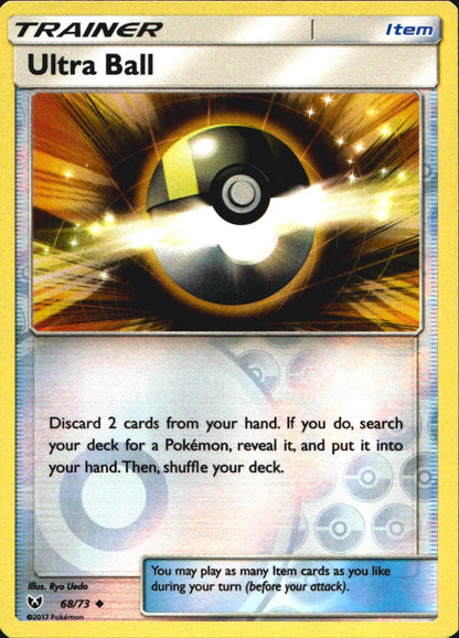 Ultra Ball 68/73 Uncommon Shining Legends Pokemon Reverse Holo Near Mint
