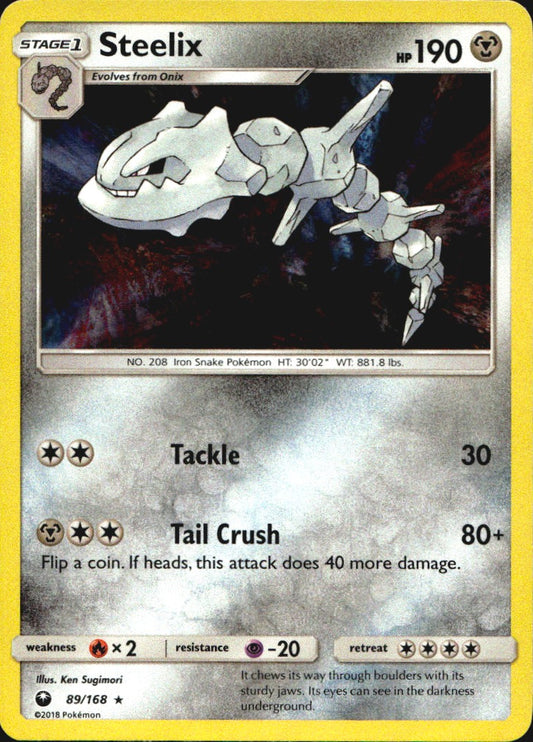 Steelix 89/168 Holo Rare Celestial Storm Pokemon Near Mint