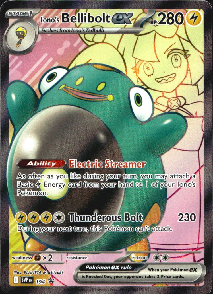 Iono's Bellibolt ex 194 Promo Scarlet & Violet Pokemon Near Mint