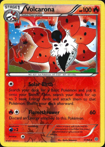 Volcarona 17/98 Holo Rare Ancient Origins Pokemon Reverse Holo Near Mint