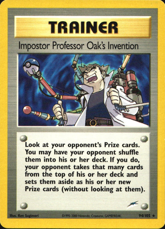 Impostor Professor Oak's Invention 94/105 Rare Neo Destiny Pokemon Near Mint