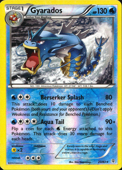Gyarados 23/83 Rare Generations Pokemon Reverse Holo Near Mint