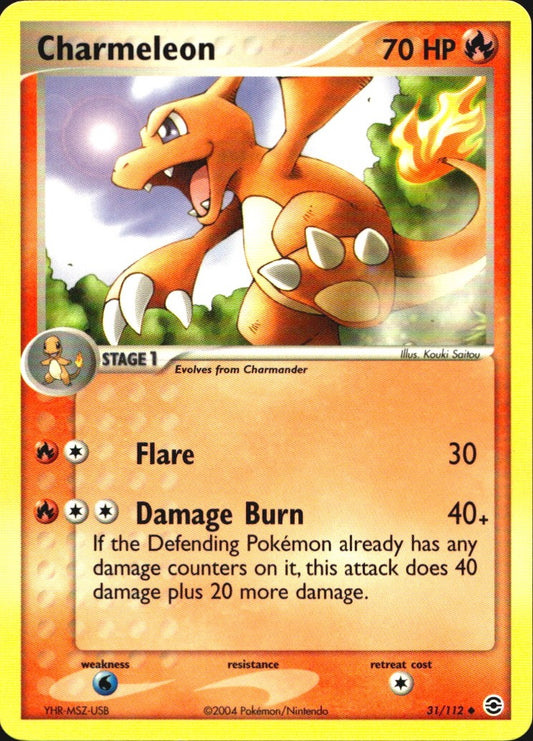 Charmeleon 31/112 Uncommon FireRed & LeafGreen Pokemon Near Mint