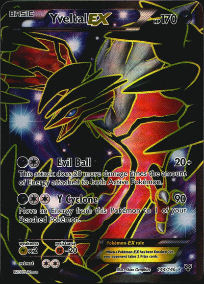Yveltal EX 144/146 Rare Ultra XY Pokemon Near Mint
