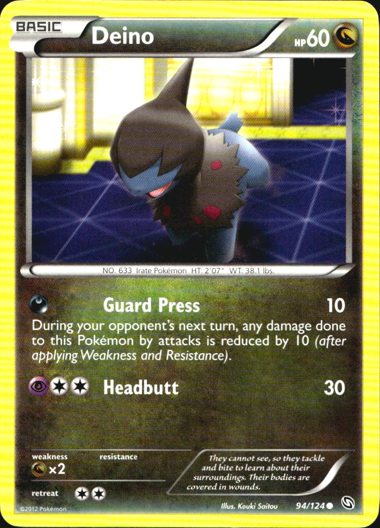 Deino 94/124 Common Dragons Exalted Pokemon Near Mint