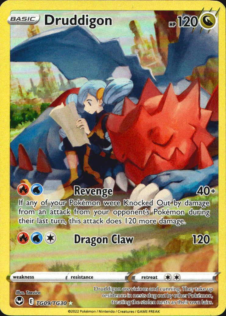 Druddigon TG09/TG30 Holo Silver Tempest Trainer Gallery Pokemon NM