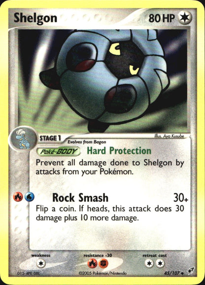 Shelgon 45/107 Uncommon Deoxys Pokemon Near Mint